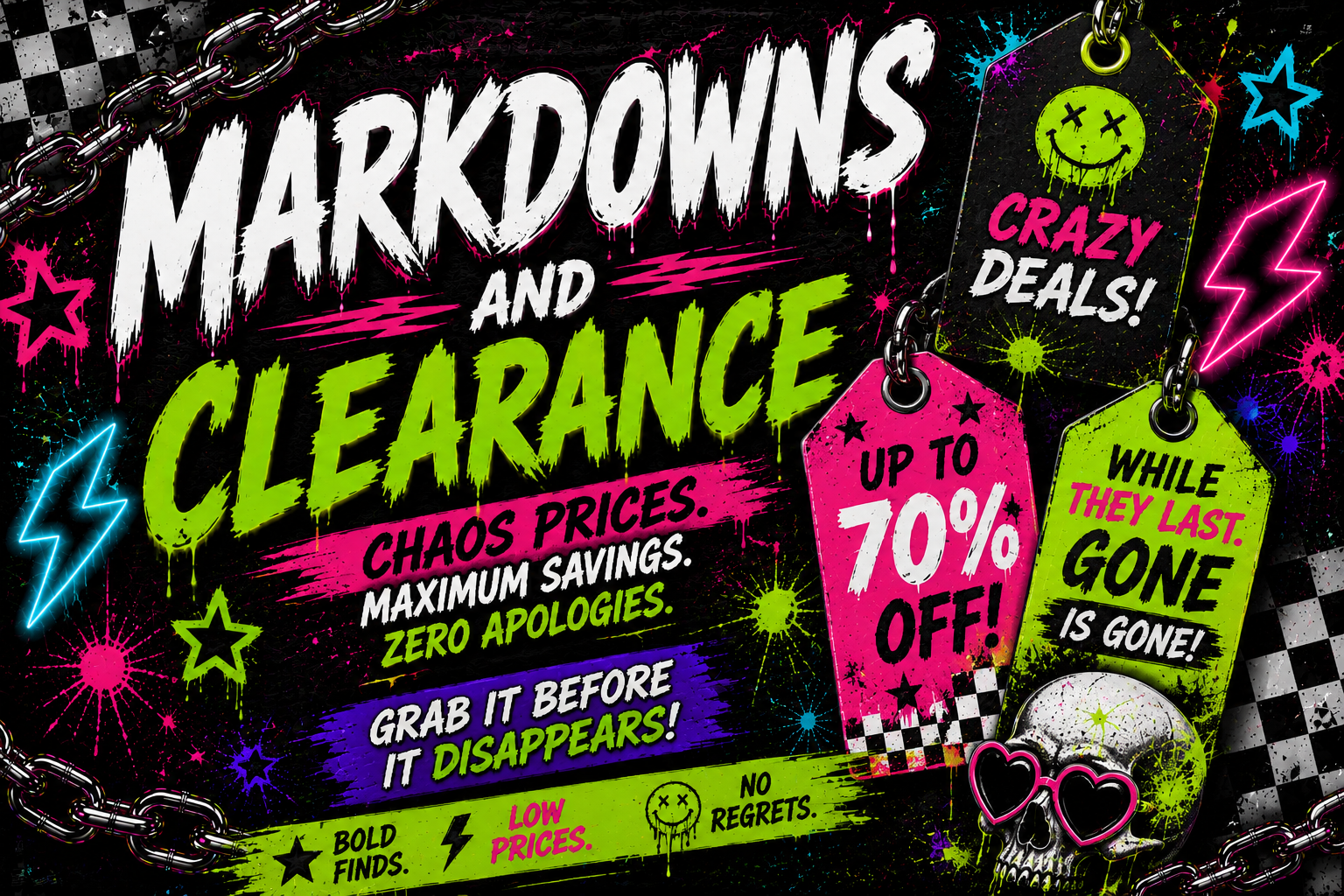 Markdowns & Clearance: Discounted handmade gifts & accessories by Hempin Mayhem, up to 70% off while supplies last.