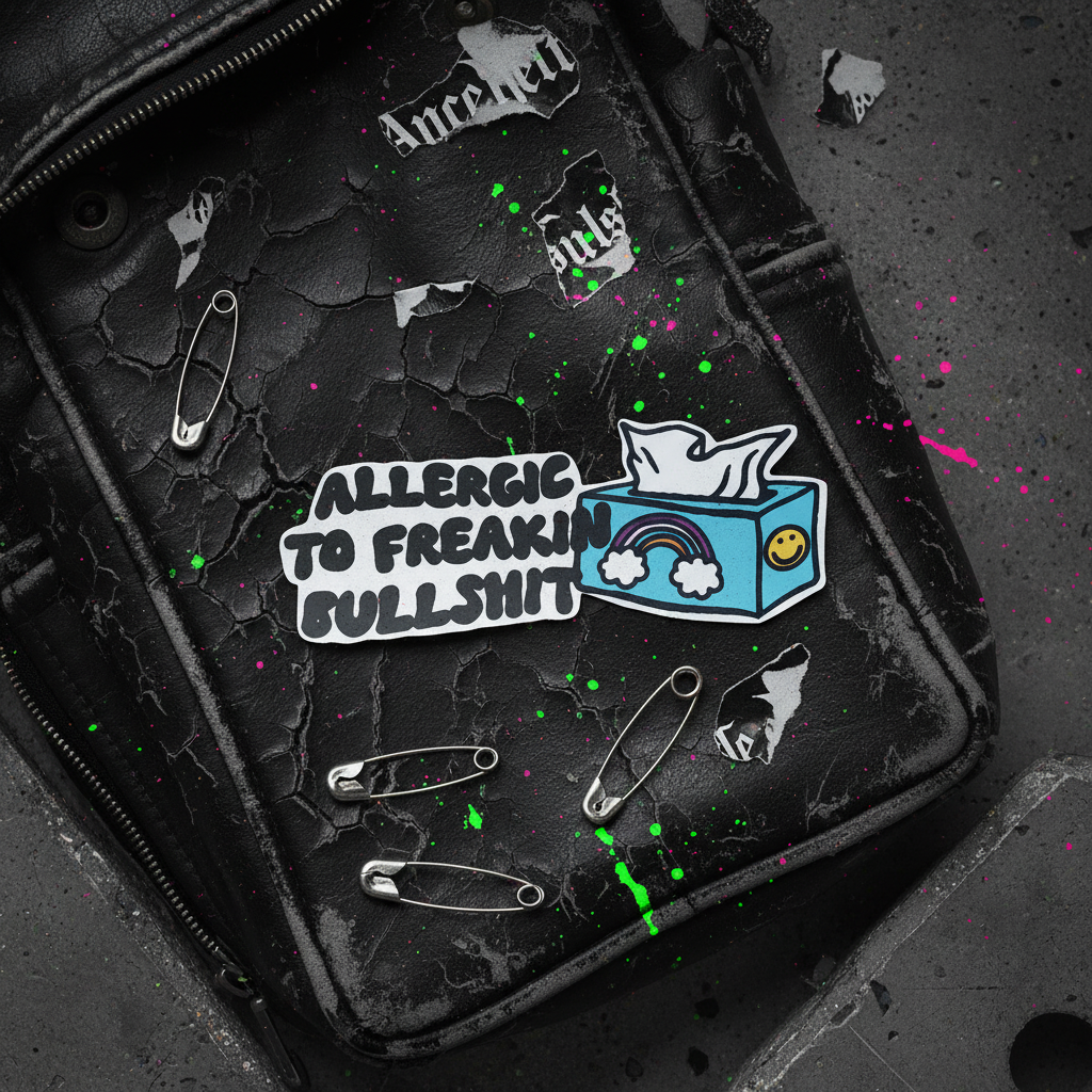 Allergic to Freakin' Bullsh*t Vinyl Sticker | Funny Waterproof Decal