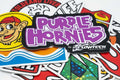 Purple and Black Retro Exhaust Vinyl Decal