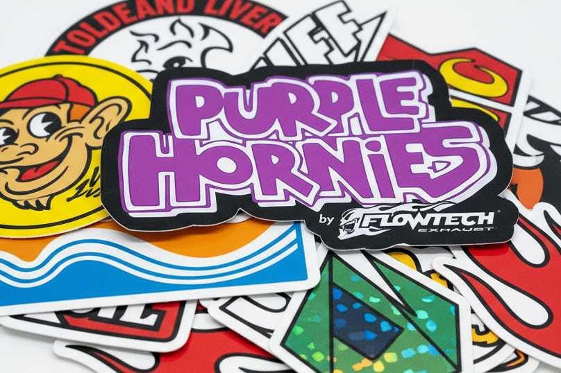 Purple and Black Retro Exhaust Vinyl Decal