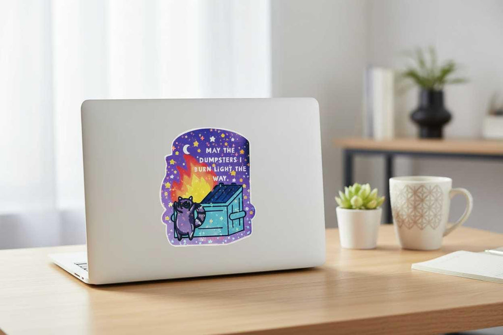 May the Dumpsters I Burn Light the Way Vinyl Sticker
Funny Grunge Waterproof Sticker | Chaos Aesthetic Laptop Decal | Purple Blue Vinyl Sticker | Water Bottle Sticker | Dark Humor Gift
