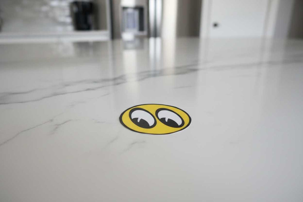 Yellow and Black HotRod Sticker: 2x2 Waterproof Vinyl Decal