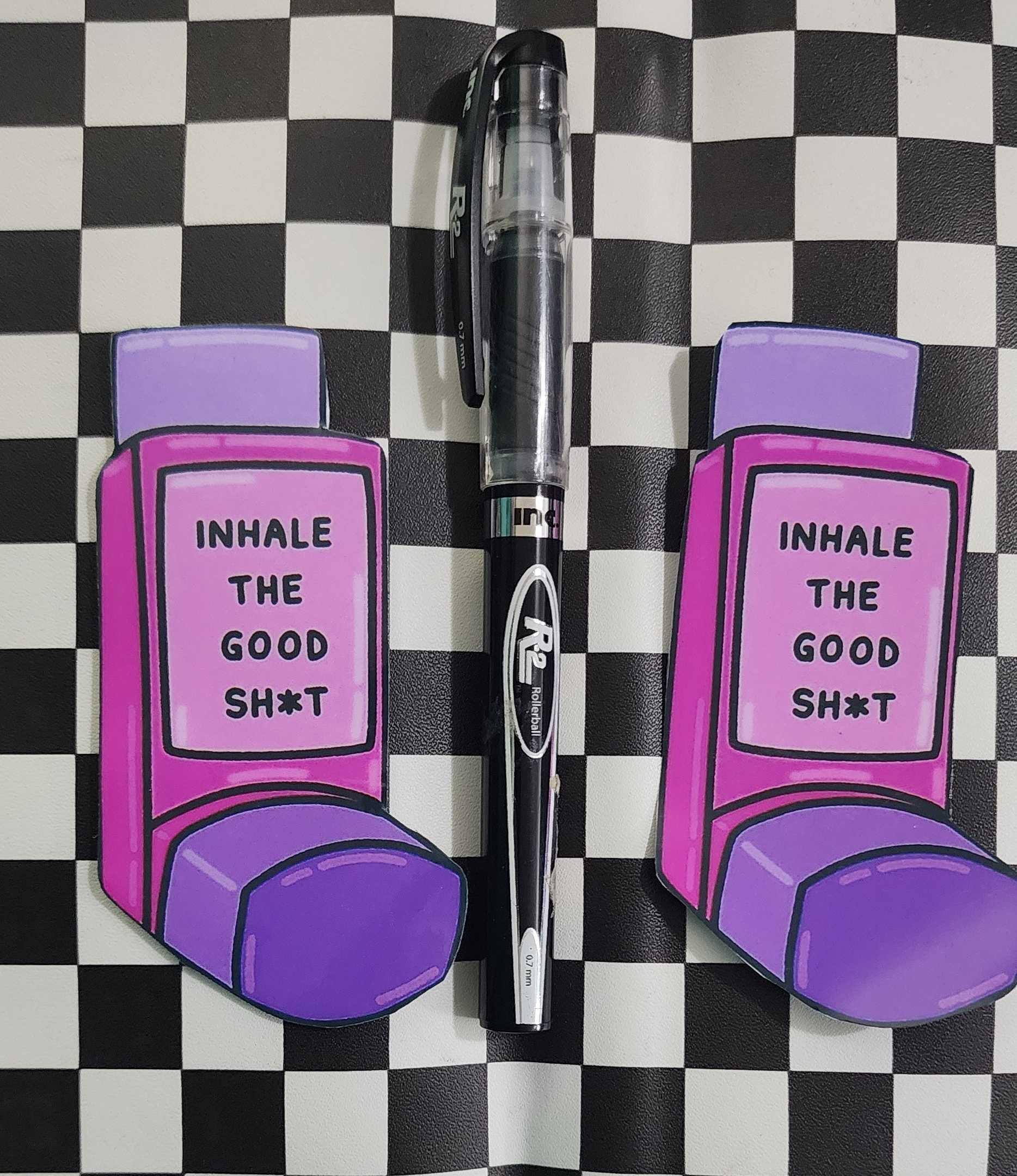 Inhale the Good Sht Exhale the Bullsht Sticker | Funny Anxiety Sticker | Mental Health Vinyl Decal | Self Care Gift | Sarcastic Affirmation