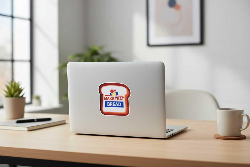 Make That Bread Vinyl Sticker | Funny Bread Sticker | Hustle Motivation Decal | Waterproof Laptop & Water Bottle Sticker | Cute Bakery Gift