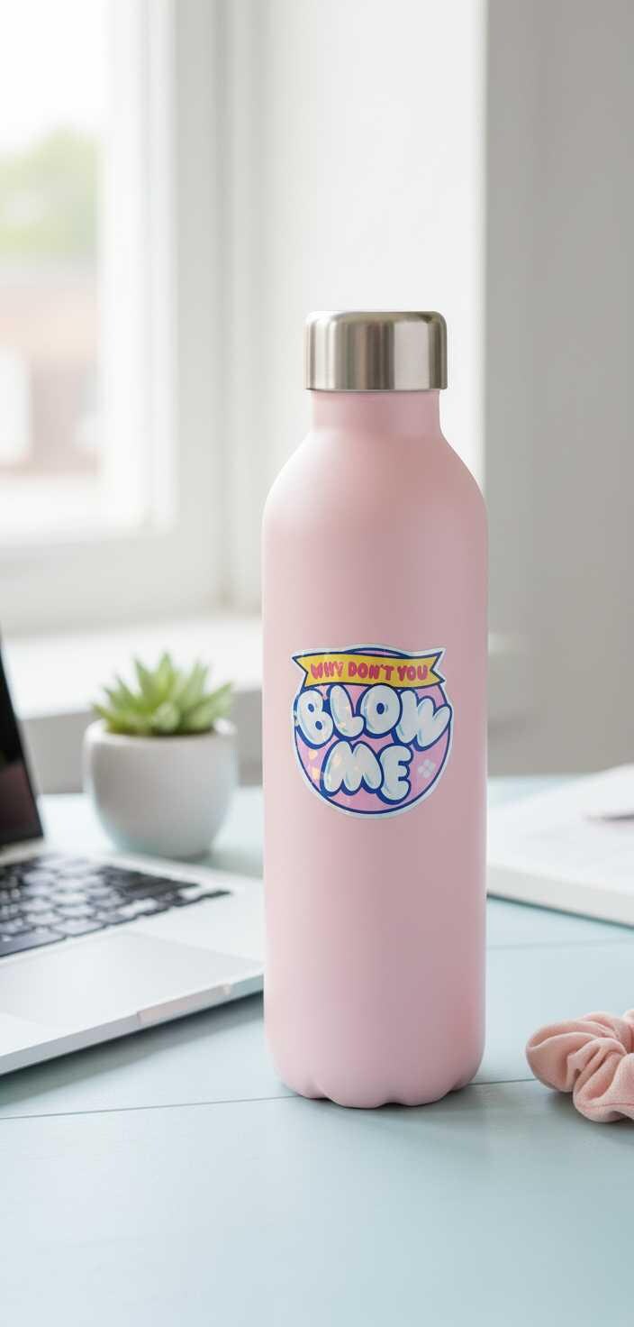 Why Don't You Blow Me Funny Vinyl Sticker | Sassy Waterproof Laptop, Water Bottle & Car Decal | Adult Humor Gift