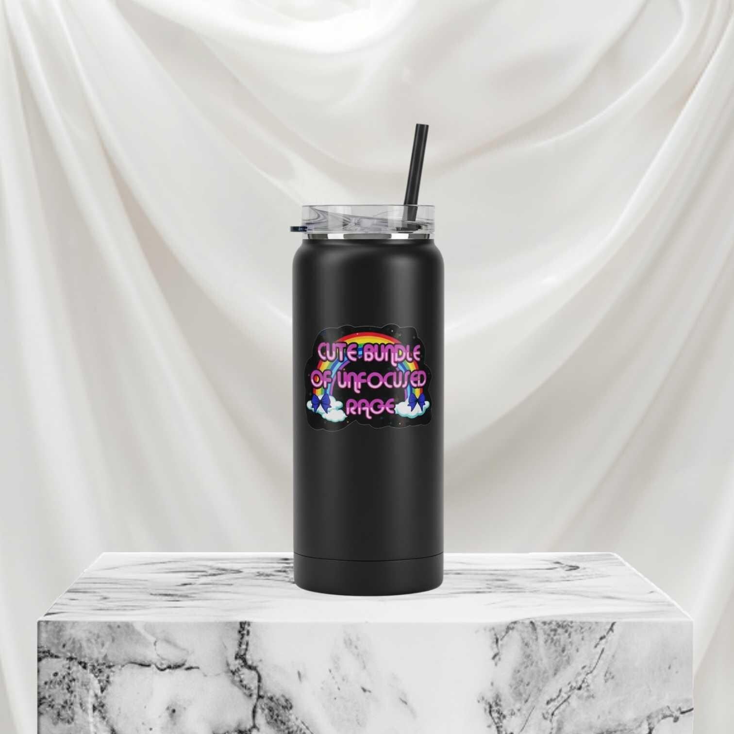 Cute Bundle of Unfocused Rage Vinyl Sticker | Funny ADHD Sticker | Waterproof Laptop & Water Bottle Decal | Sassy Mental Health Humor Gift - Hempin Mayhem