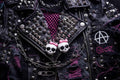 Skull Earrings with Pink Bow – Creepy Goth Jewelry
