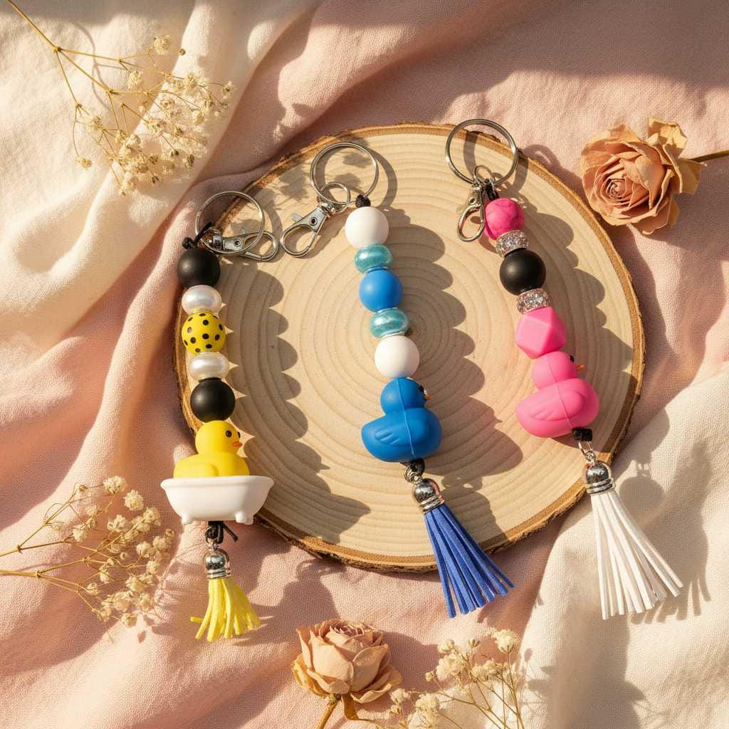 Handmade Rubber Ducky Keychain – Cute, Quirky & Full of Good Vibes