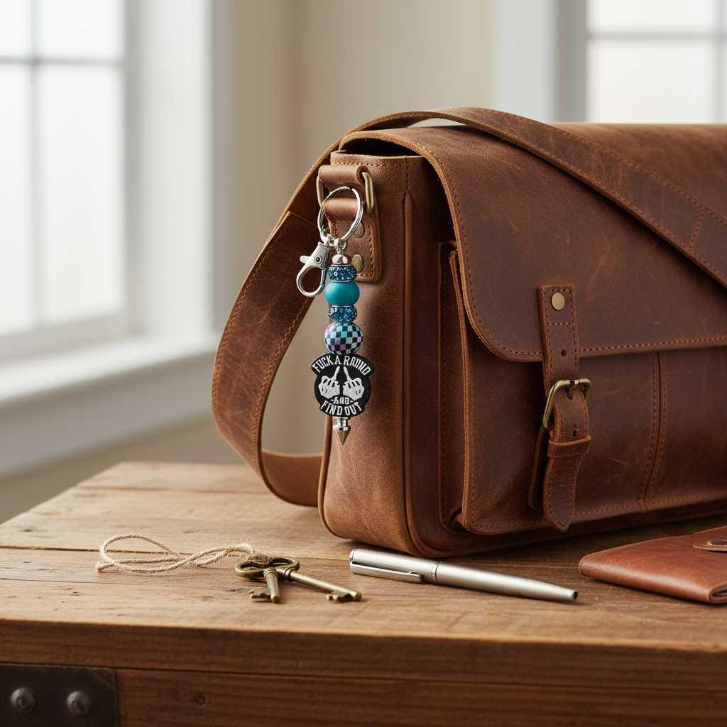 F*ck Around And Find Out Beaded Keychain