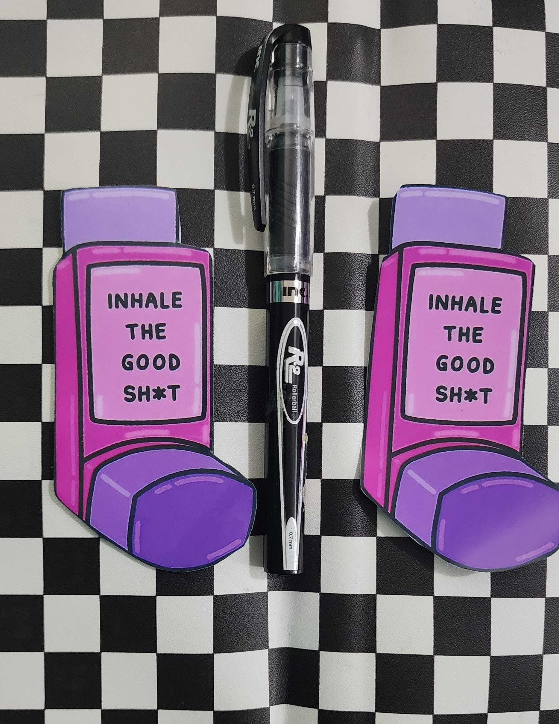 Inhale the Good Sht Exhale the Bullsht Sticker | Funny Anxiety Sticker | Mental Health Vinyl Decal | Self Care Gift | Sarcastic Affirmation