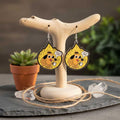 Yellow and Black This Is Fine Dangle Earrings | Funny Meme Accessory| Dumpster Fire Gift