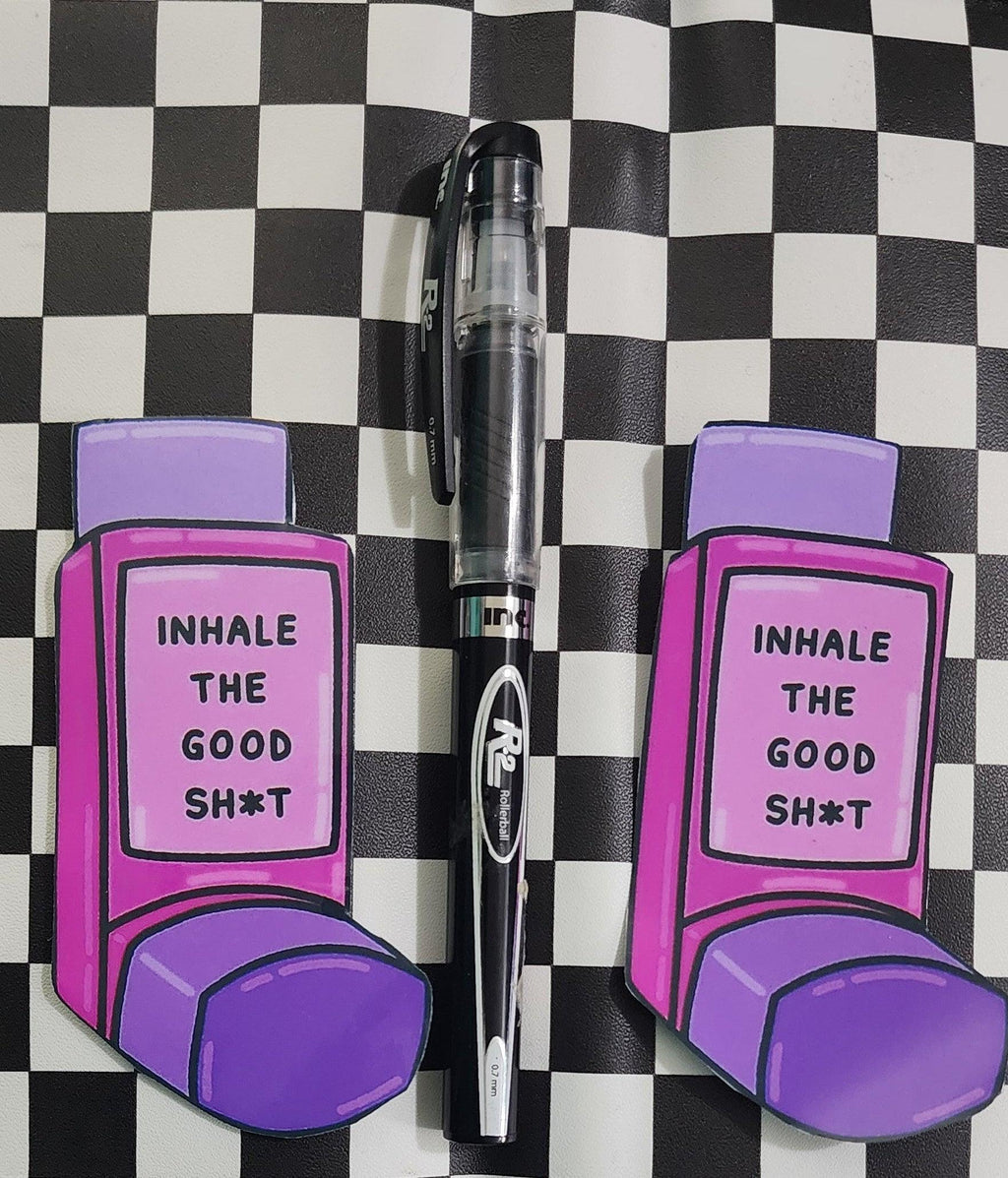 Inhale the Good Sht Exhale the Bullsht Sticker | Funny Anxiety Sticker | Mental Health Vinyl Decal | Self Care Gift | Sarcastic Affirmation