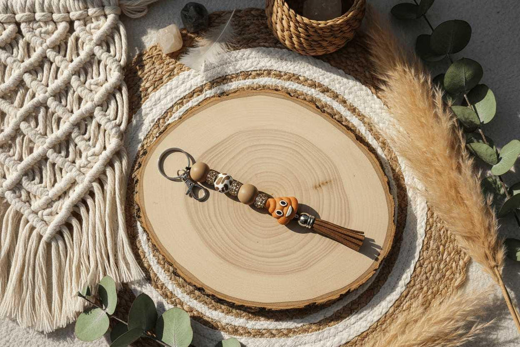 Funny Poop Emoji Gift Set | Handmade Beaded Keychain, Pen & Sticker | Hempin Mayhem