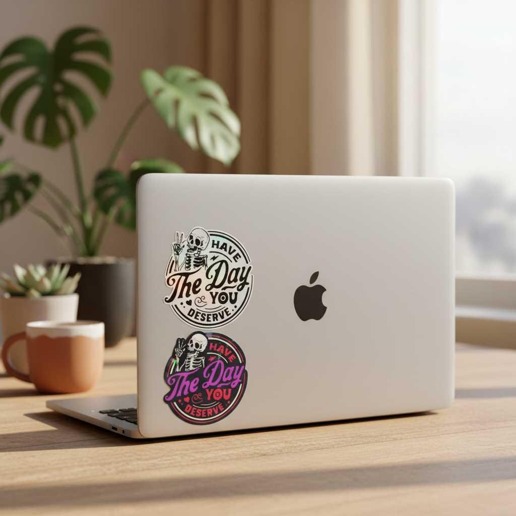 Black and White Have the Day You Deserve Sticker: Sarcastic Vinyl Decal
