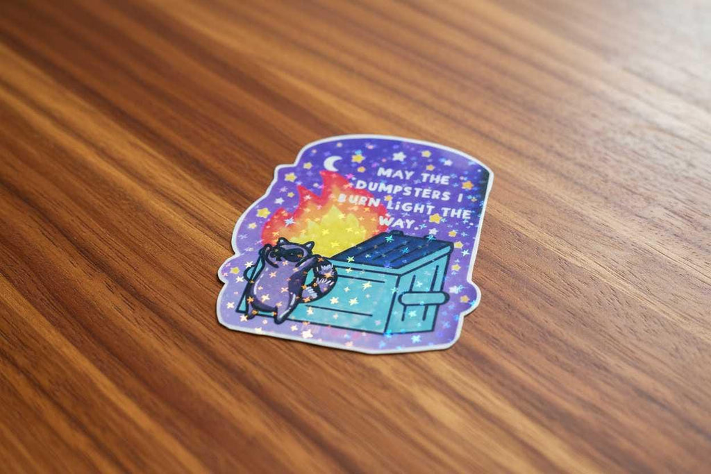 May the Dumpsters I Burn Light the Way Vinyl Sticker
Funny Grunge Waterproof Sticker | Chaos Aesthetic Laptop Decal | Purple Blue Vinyl Sticker | Water Bottle Sticker | Dark Humor Gift