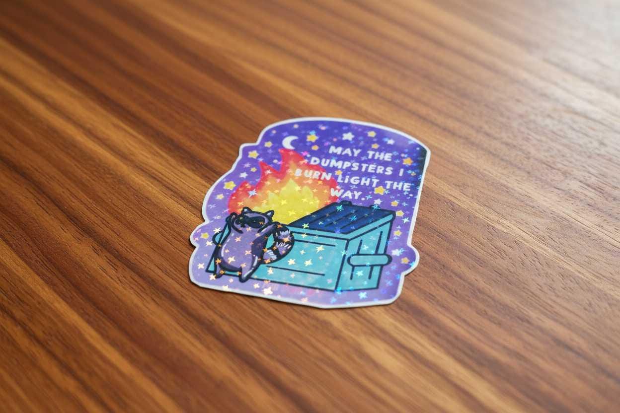 May the Dumpsters I Burn Light the Way Vinyl Sticker
Funny Grunge Waterproof Sticker | Chaos Aesthetic Laptop Decal | Purple Blue Vinyl Sticker | Water Bottle Sticker | Dark Humor Gift
