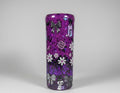 Purple Glitter Epoxy Tumbler | "Hot Mess But Hydrated" Stainless Steel Skinny Cup