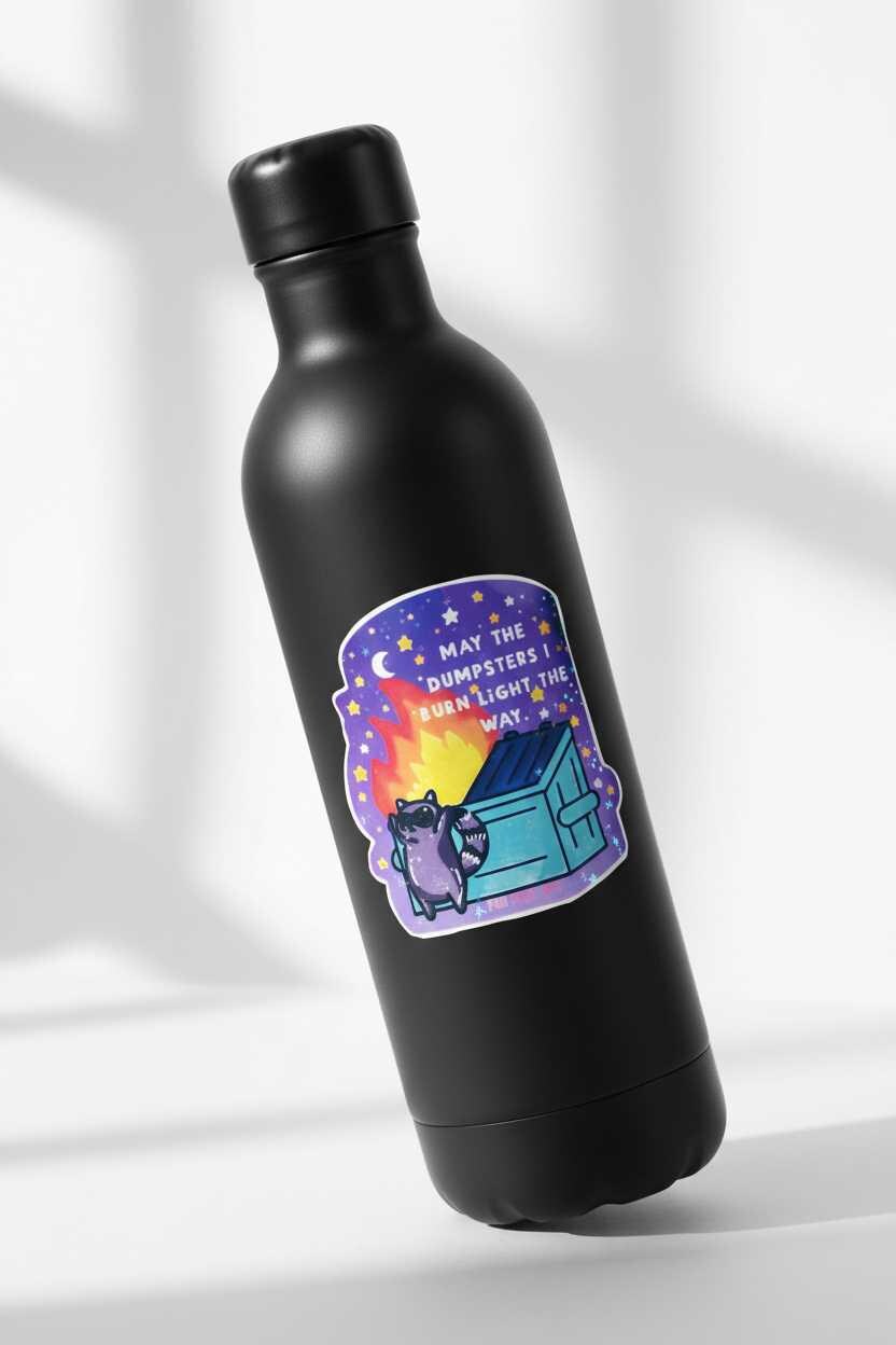 May the Dumpsters I Burn Light the Way Vinyl Sticker
Funny Grunge Waterproof Sticker | Chaos Aesthetic Laptop Decal | Purple Blue Vinyl Sticker | Water Bottle Sticker | Dark Humor Gift