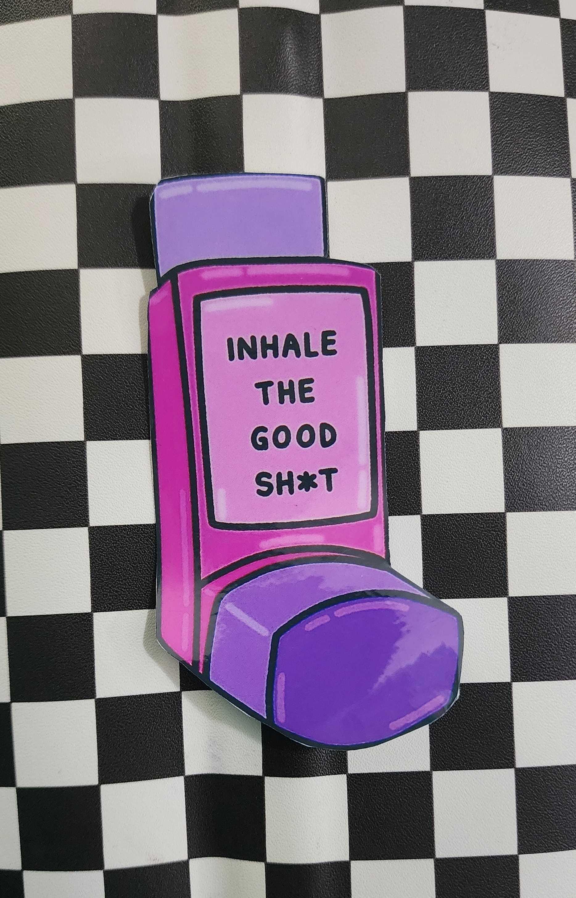Inhale the Good Sht Exhale the Bullsht Sticker | Funny Anxiety Sticker | Mental Health Vinyl Decal | Self Care Gift | Sarcastic Affirmation