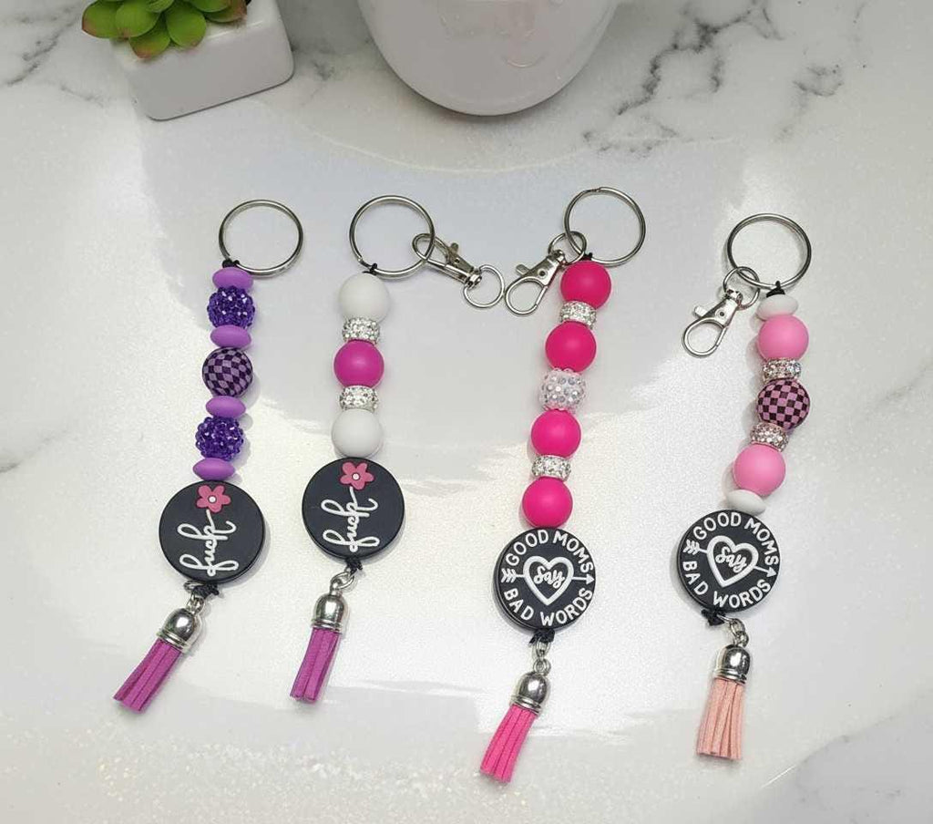 Sassy Beaded Mom Keychain | Funny Mom Gift | Handmade Mom Accessory | Mother's Day Gift | Purse Charm