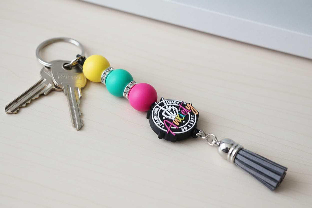 Handmade Keychain – “I Came, I Saw, I Had Anxiety” Quote Accessory