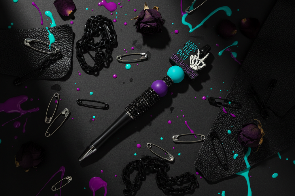 Have the Day You Deserve Beaded Pen | Funny Sassy Handmade Bling Pen