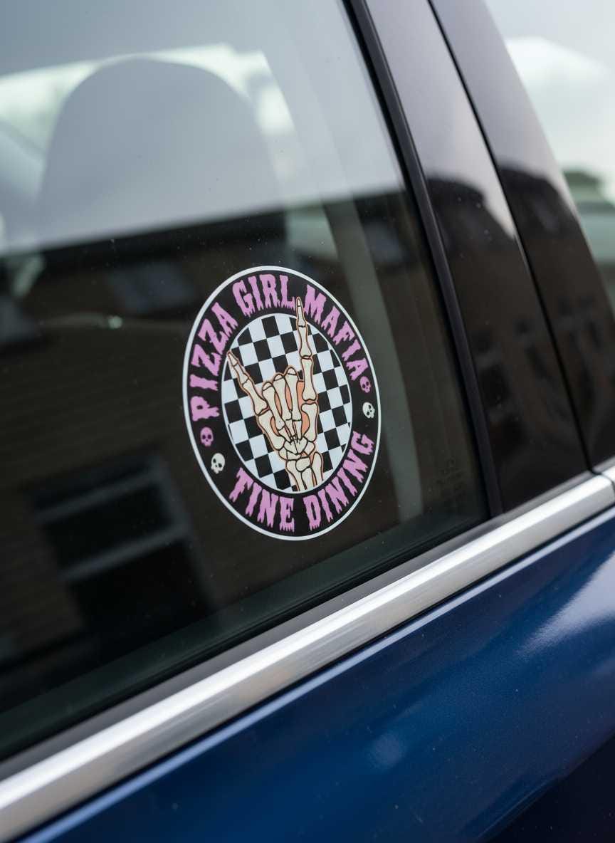 People Give Me the Creeps Vinyl Sticker | Funny Goth Waterproof Skeleton Hand Decal