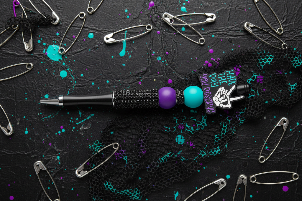 Have the Day You Deserve Beaded Pen | Funny Sassy Handmade Bling Pen