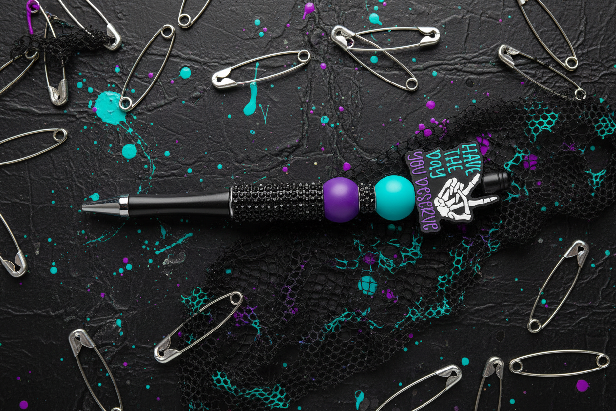 Have the Day You Deserve Beaded Pen | Funny Sassy Handmade Bling Pen