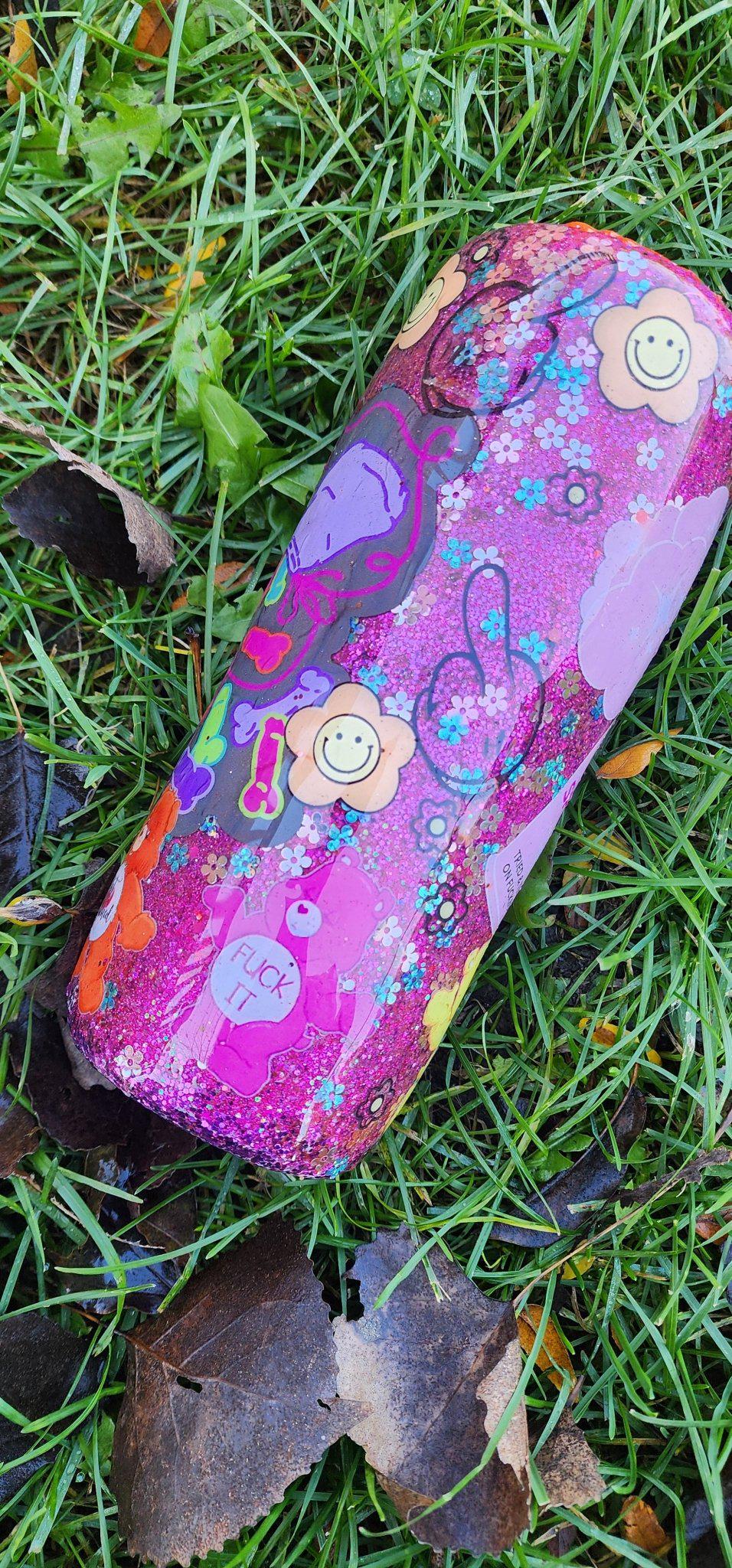 Sassy Swear Bears Epoxy Tumbler | Insulated Stainless Steel Cup with Lid & Straw