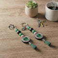Alien Beaded Keychain: Funny Handmade Space Charm