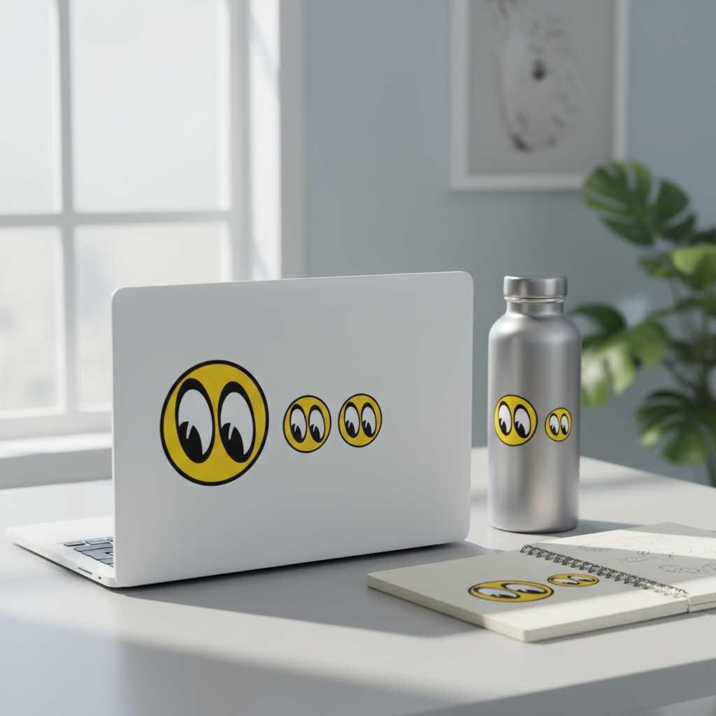 Yellow and Black HotRod Sticker: 2x2 Waterproof Vinyl Decal