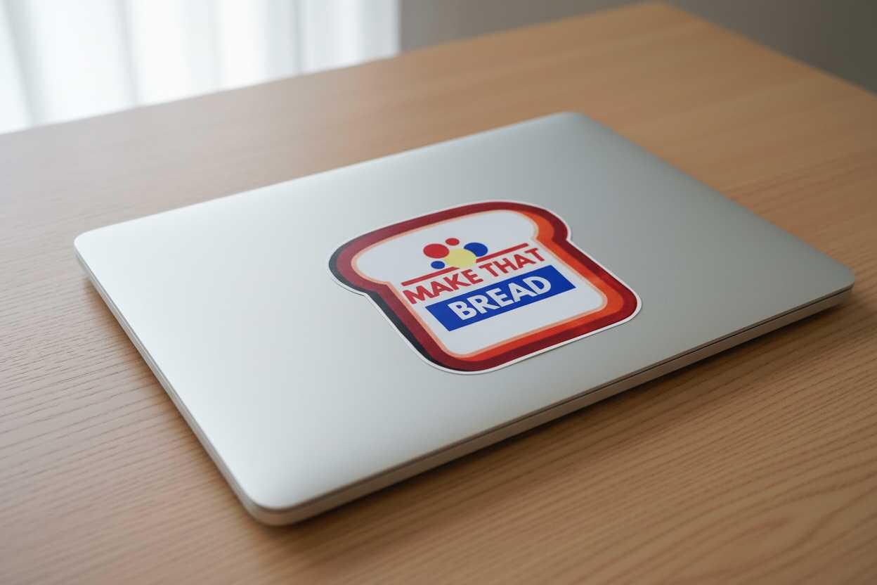Make That Bread Vinyl Sticker | Funny Bread Sticker | Hustle Motivation Decal | Waterproof Laptop & Water Bottle Sticker | Cute Bakery Gift