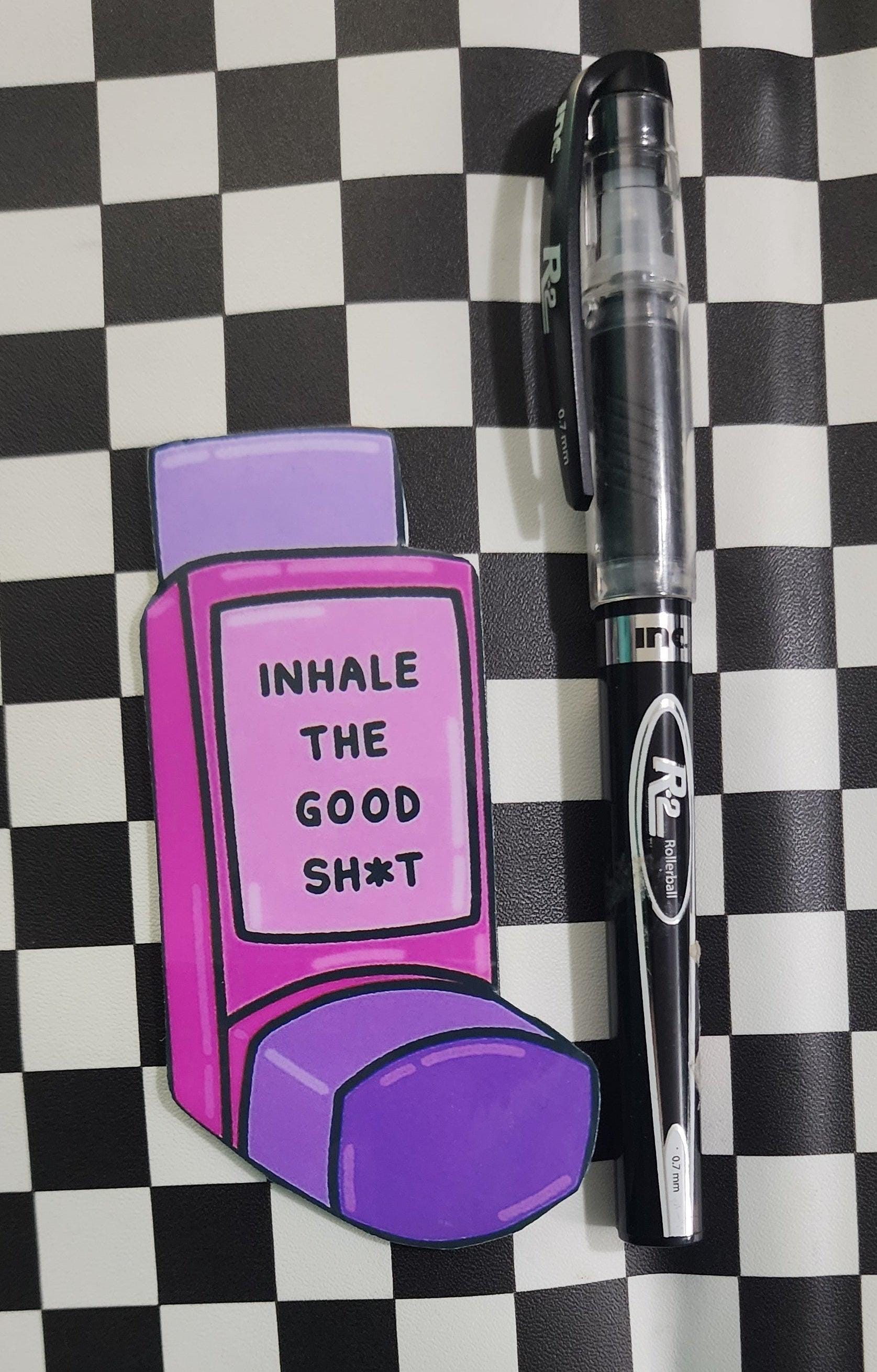 Inhale the Good Sht Exhale the Bullsht Sticker | Funny Anxiety Sticker | Mental Health Vinyl Decal | Self Care Gift | Sarcastic Affirmation