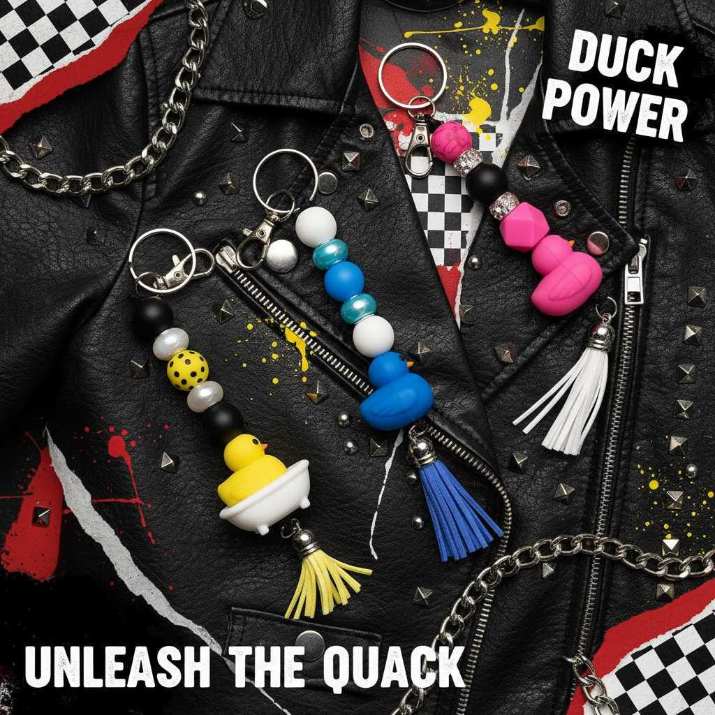 Handmade Rubber Ducky Keychain – Cute, Quirky & Full of Good Vibes