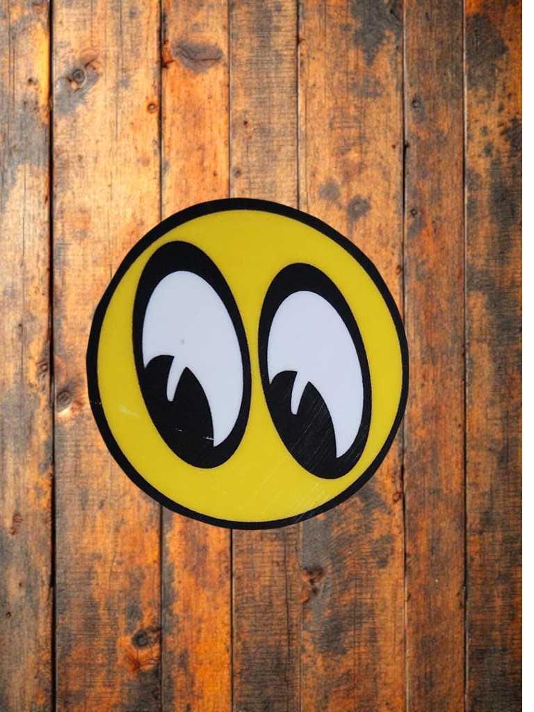 Yellow and Black HotRod Sticker: 2x2 Waterproof Vinyl Decal
