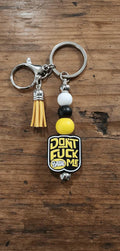 Don’t F*ck With Me Beaded Keychain – Funny Sarcastic Wristlet Keychain, Trendy Handmade Bag Charm Accessory