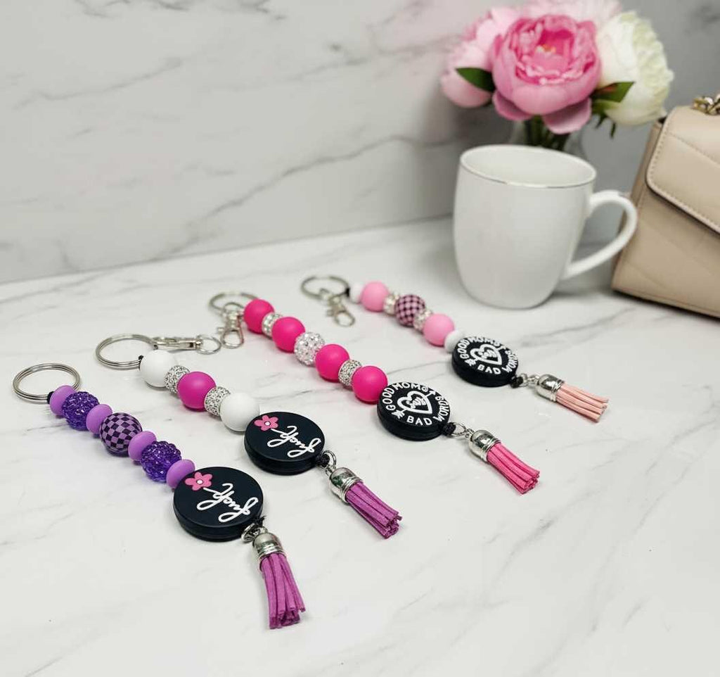 Funny Mom Beaded Keychain: Sassy HandmaAccessory