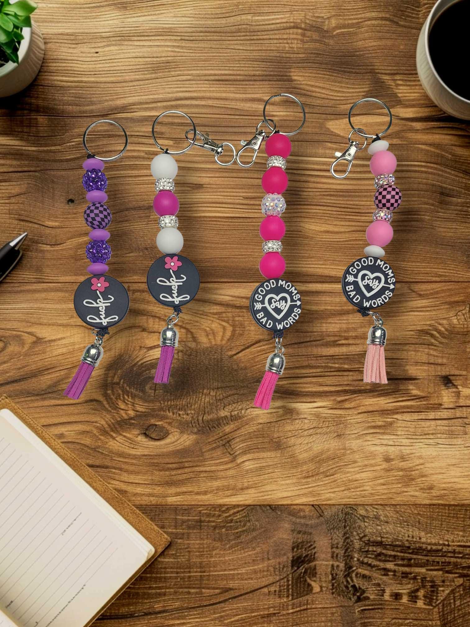 Funny Mom Beaded Keychain: Sassy HandmaAccessory