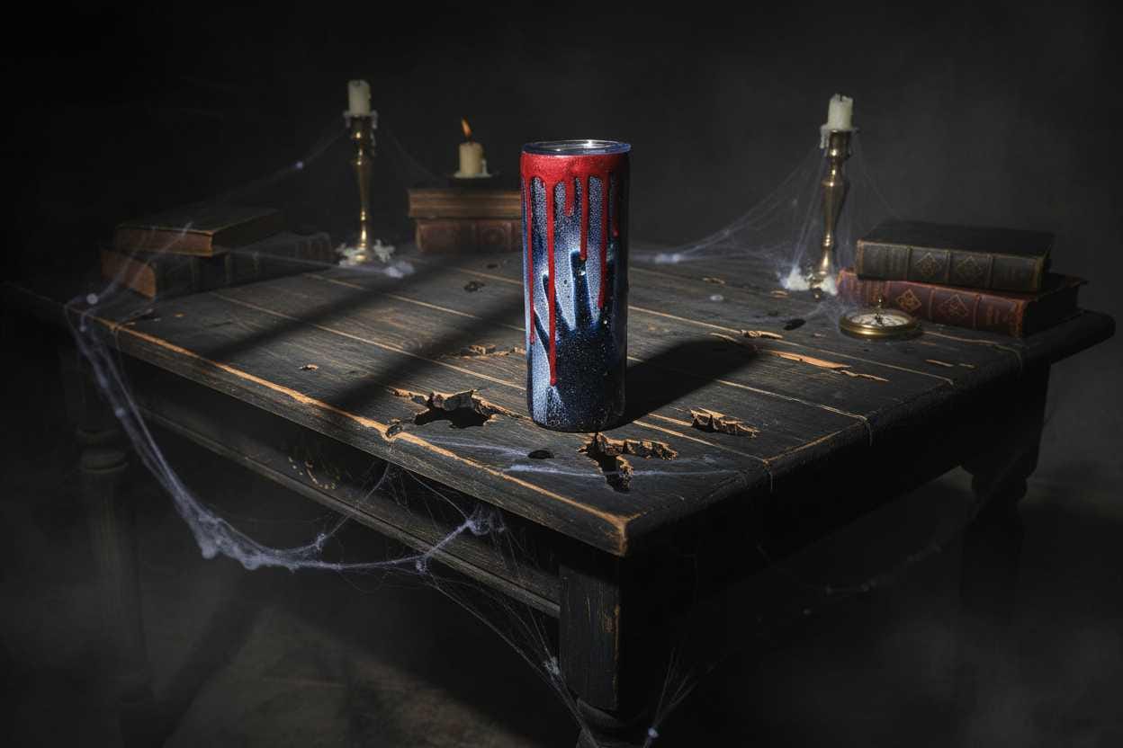 Bloody Jason Epoxy Drip Tumbler – Horror Movie Slasher Cup | Friday the 13th Inspired Drinkware