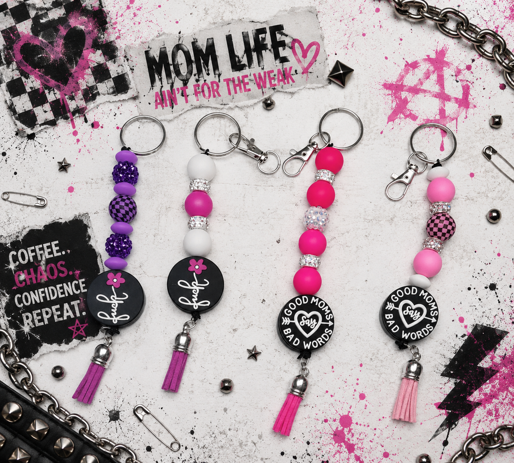 Sassy Beaded Mom Keychain | Funny Mom Gift | Handmade Mom Accessory | Mother's Day Gift | Purse Charm