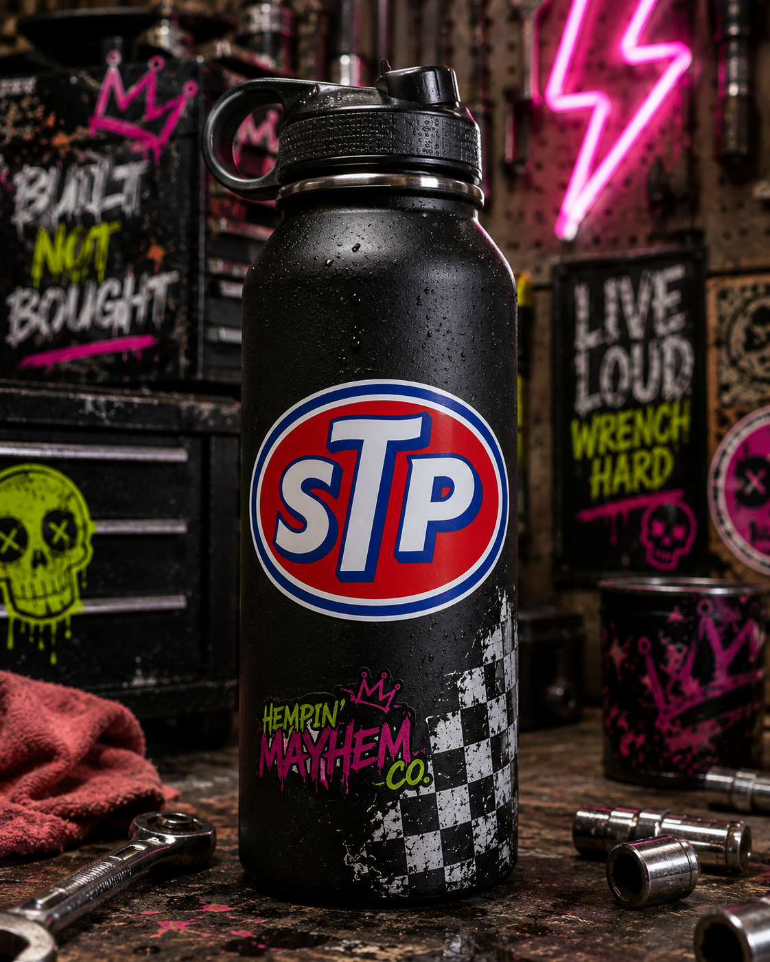 STP Logo Vinyl Sticker – Retro Racing & Garage Decal **2 Pack**