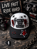 Ride It Like You Stole It Studded Trucker Hat Snapback