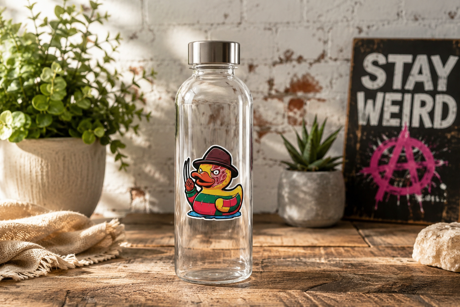 Horror Rubber Ducky Vinyl Sticker | Waterproof Creepy Cute Halloween Decal