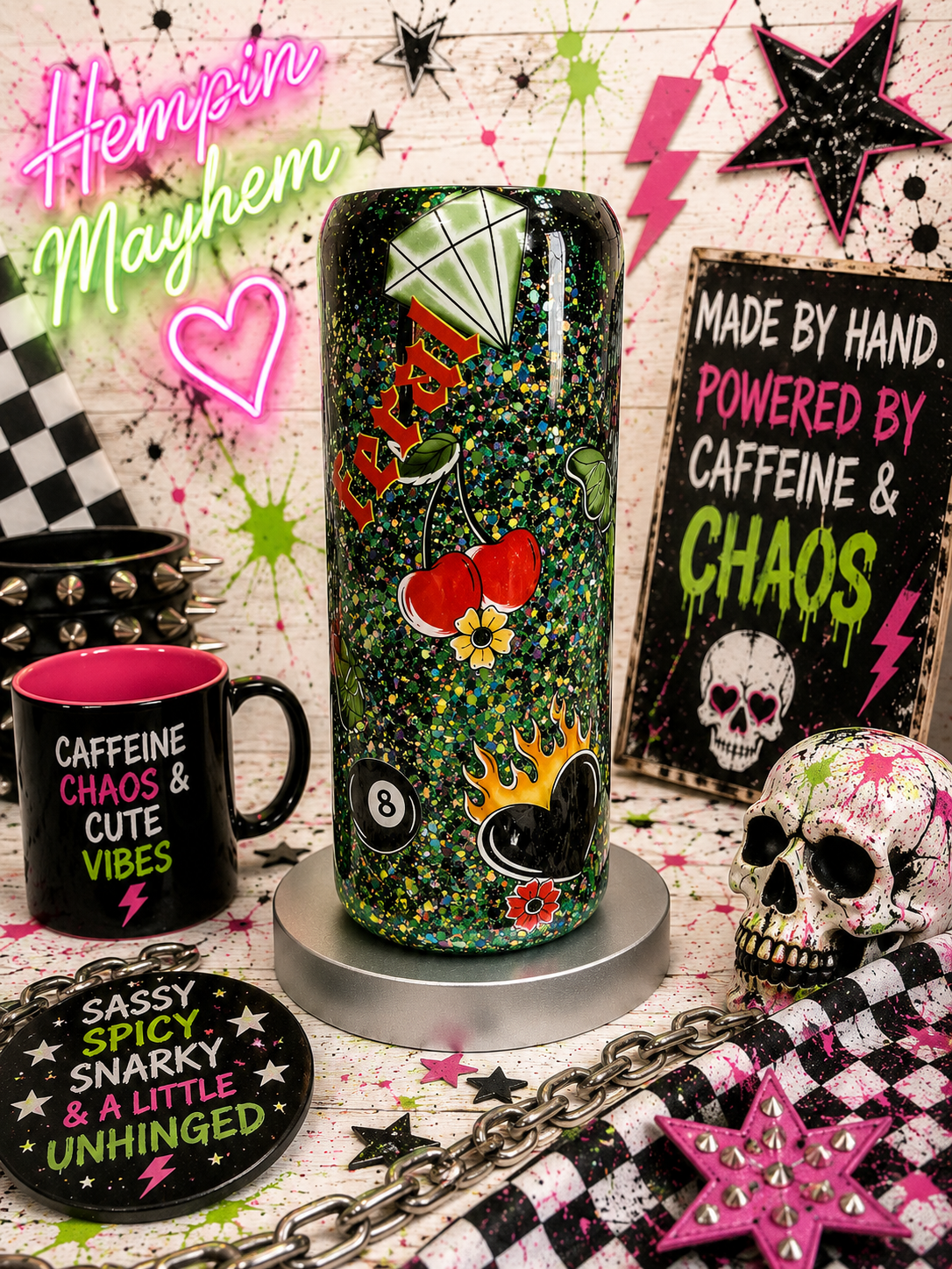 Kawaii Axolotl Tumbler: 20oz Stainless Steel Epoxy Cup