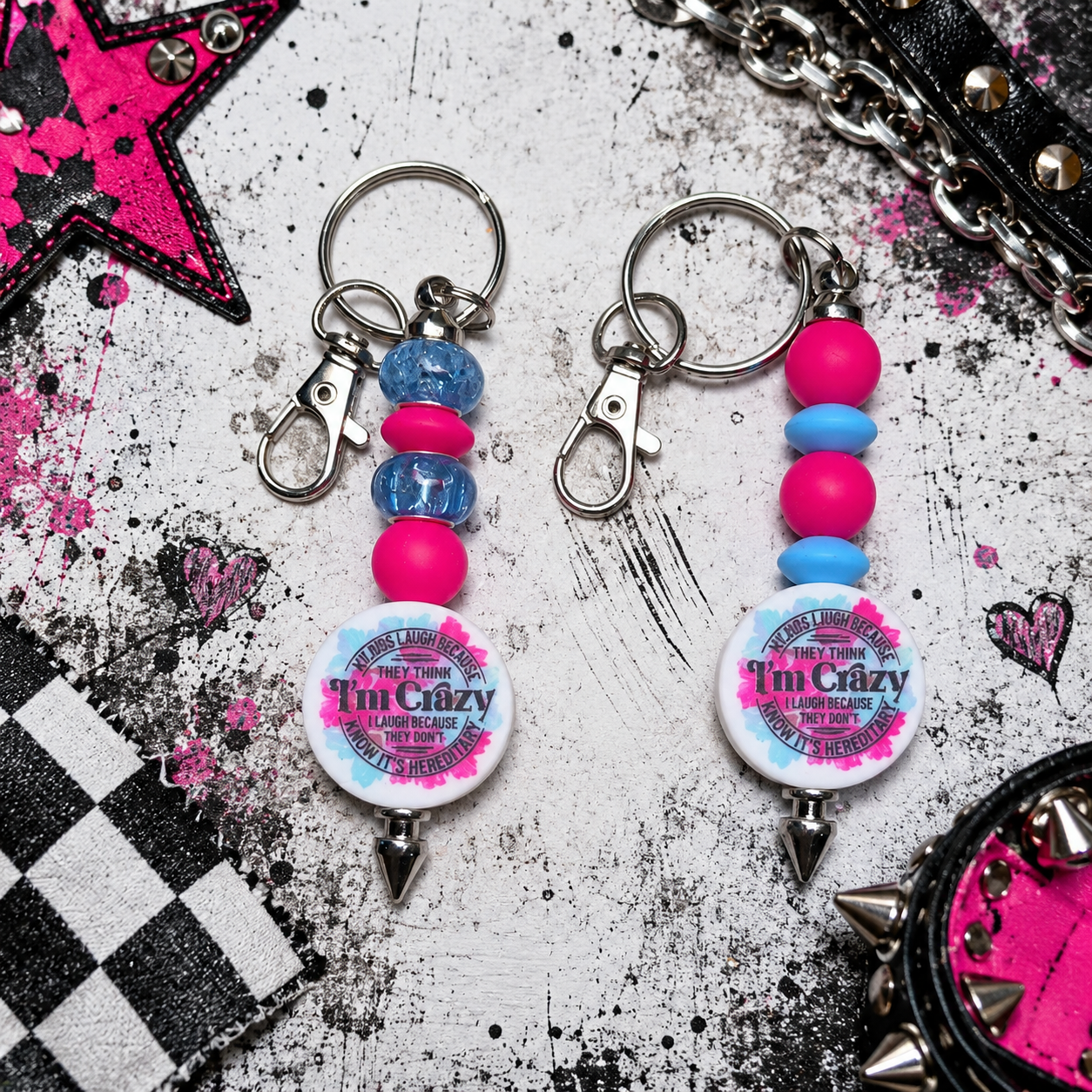 Funny Parenting Keychain | Kids Laughing at You Beaded Keychain | Handmade Mom Gift | Dad Gift | Parent Humor Bag Charm