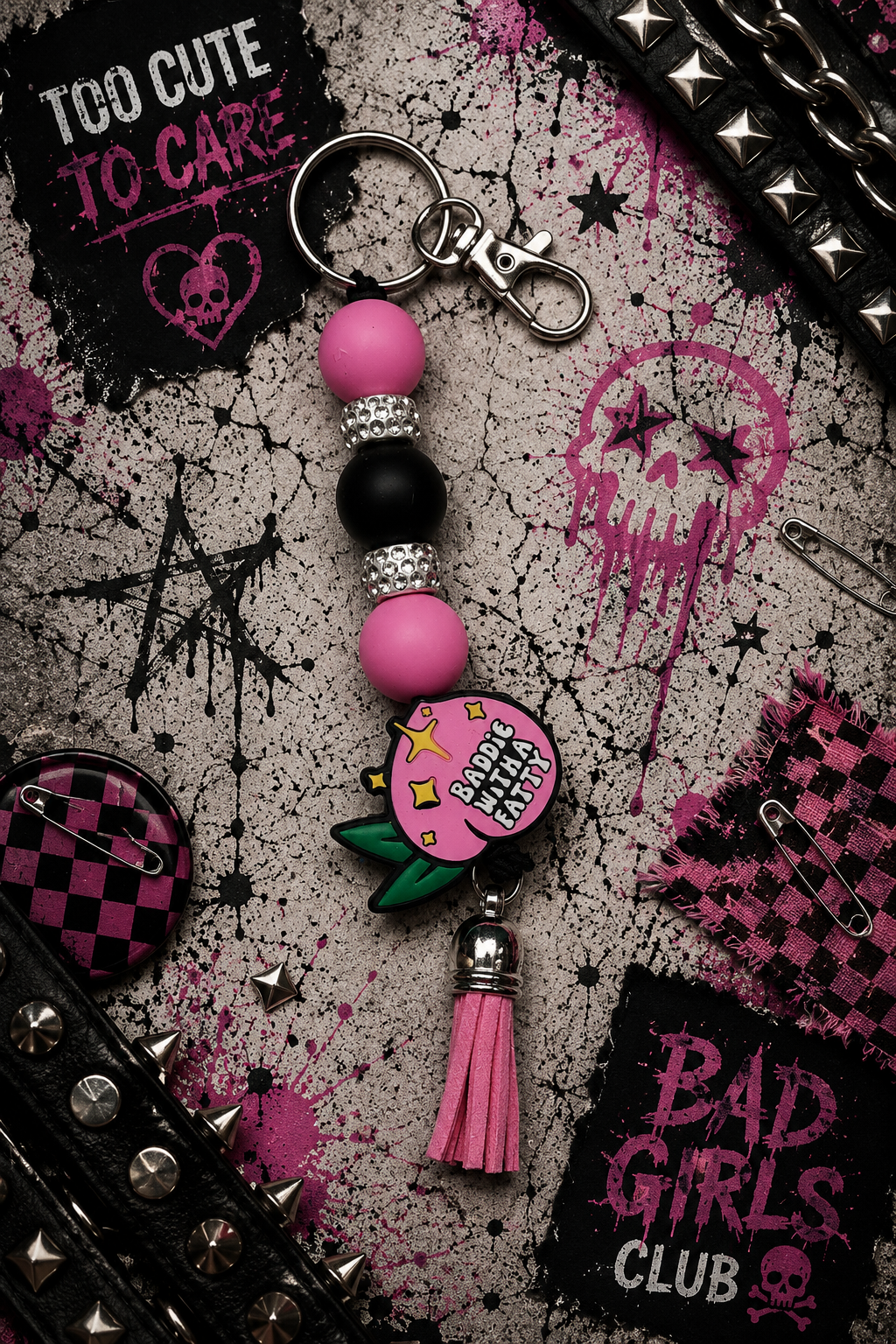 Baddie With A Fatty Peach Keychain