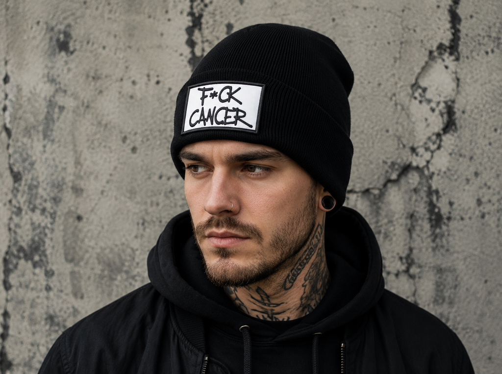 F*ck Cancer Knit Beanie, Cancer Awareness Survivor Support Hat
