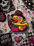 Horror Rubber Ducky Vinyl Sticker | Waterproof Creepy Cute Halloween Decal