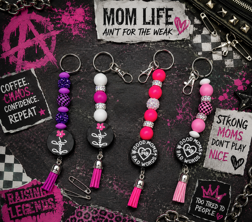 Sassy Beaded Mom Keychain | Funny Mom Gift | Handmade Mom Accessory | Mother's Day Gift | Purse Charm